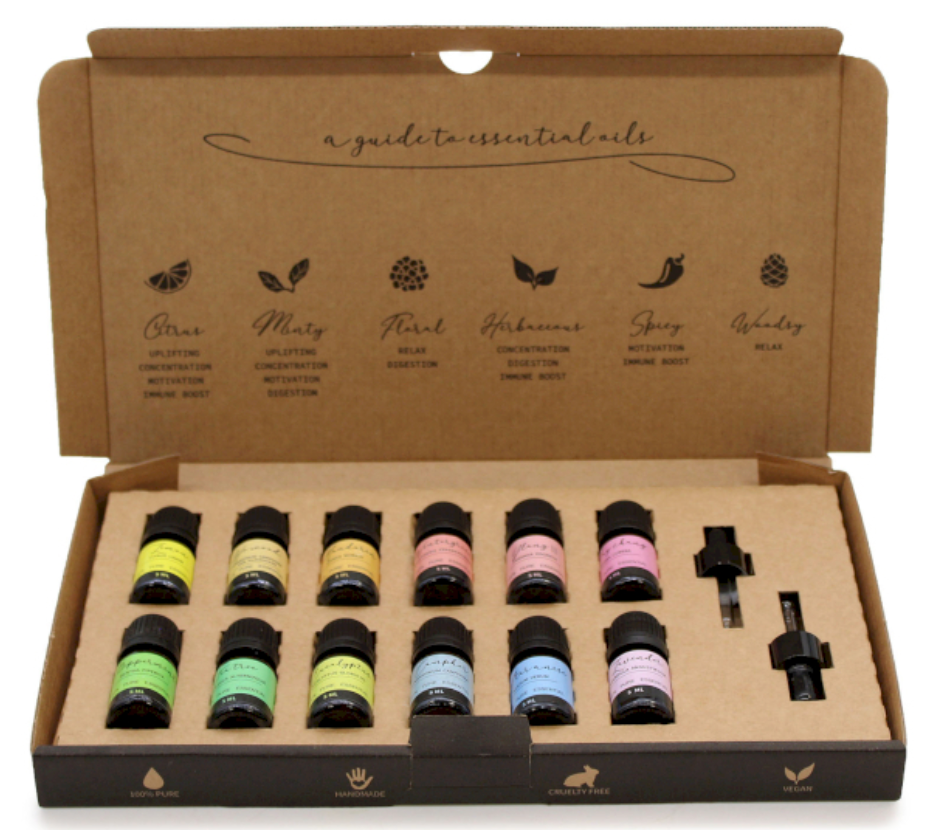 Aromatherapy Starter Pack - 12 Top Essential Oils