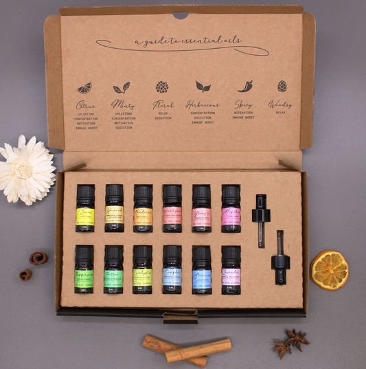 Aromatherapy Starter Pack - 12 Top Essential Oils